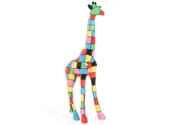 Girafe Statue Résine Multicolore - Déco du Jardin à Reims