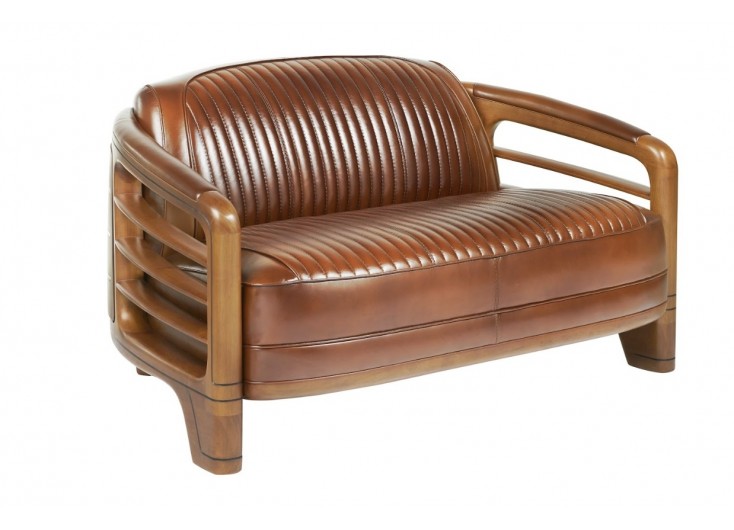 Riviera sofa - brown leather