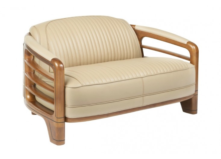 Riviera sofa - beige leather