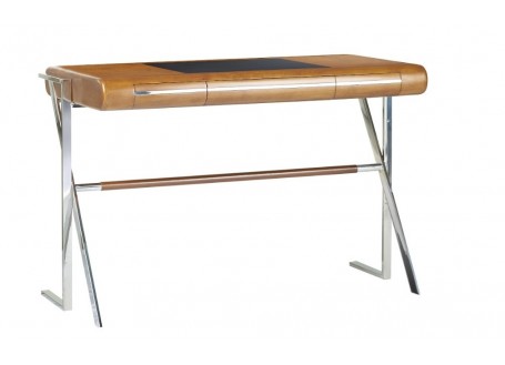 Trocadéro desk in a Bauhaus style wood and inox