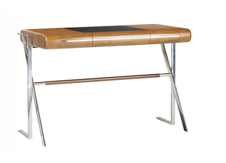 Trocadéro desk in a Bauhaus style wood and inox