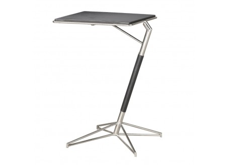 Courcelles side table - black leather