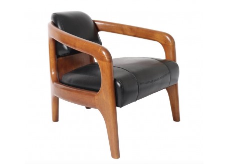 Daytona armchair - Black leather