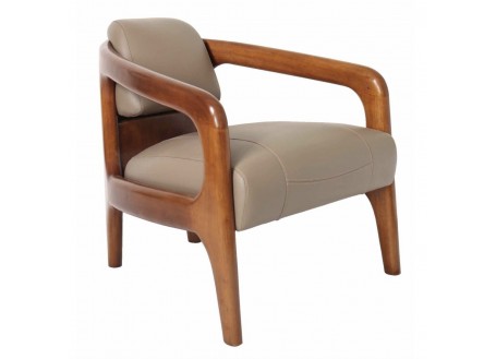 Daytona armchair - taupe leather