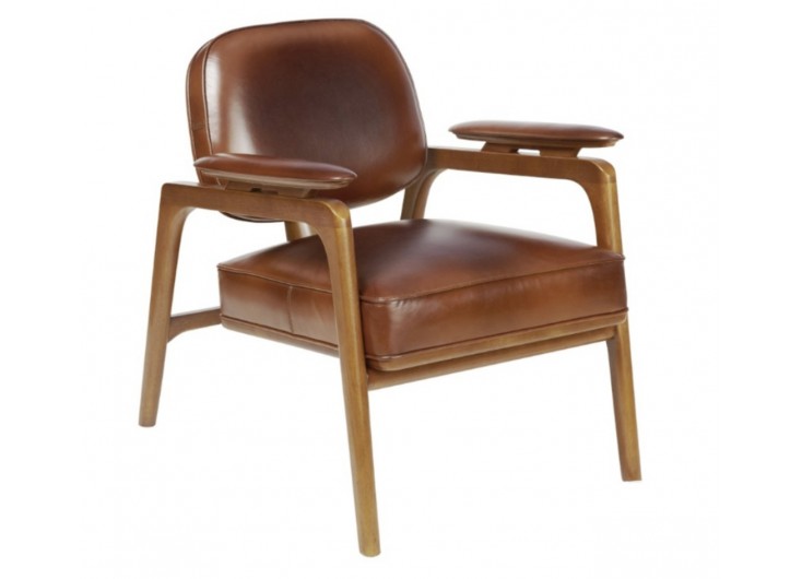 Alta armchair - brown leather