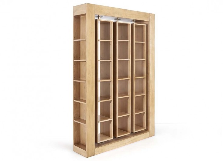 Felix Monge Virevolte bookcase 3 columns - natural