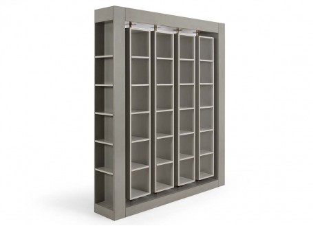 Felix Monge Virevolte bookcase 4 columns - grey