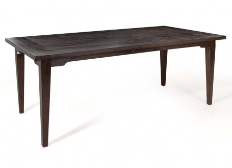 Rustic dining table in dark teakwood