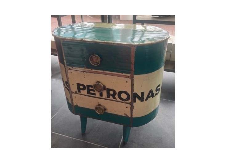 End table made ouf of oil can - arts & crafts