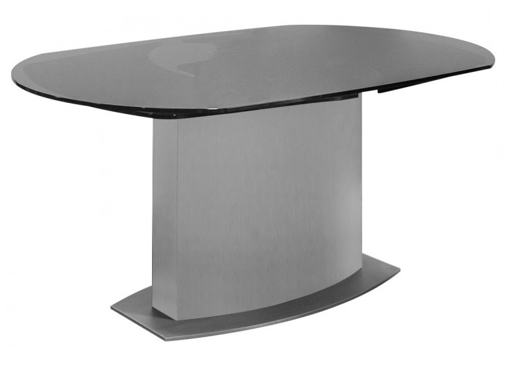 Table repas extensible Liner - finition alu et verre fumé