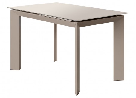 Table extensible en résine - Finition taupe