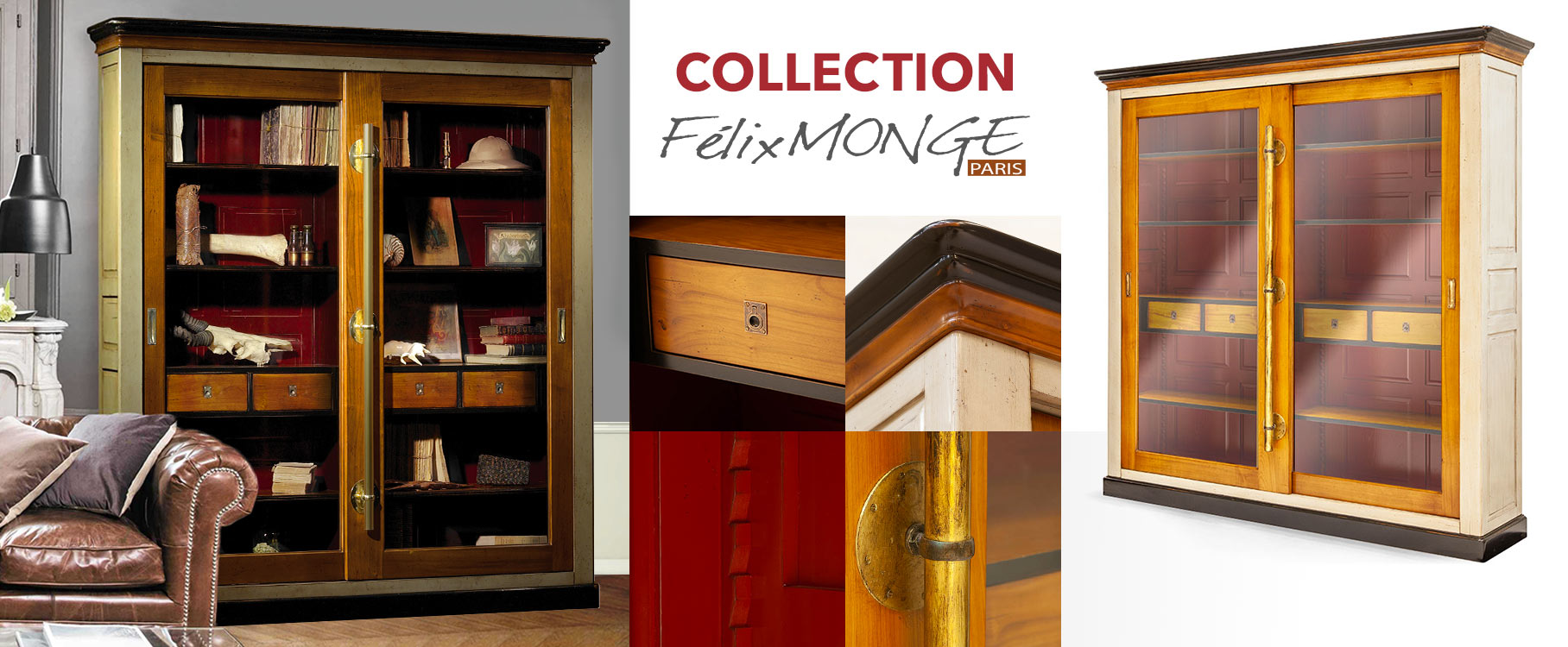 Collection Félix Monge - Meubles au design authentique, inspirées des meubles de métier et de voyages